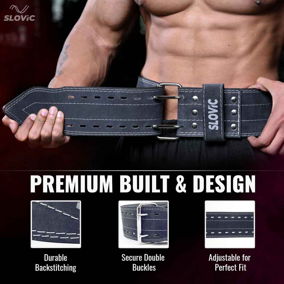 Slovic Gym Belt for Deadlifts, Weight lifting & Gym Workouts | Medium