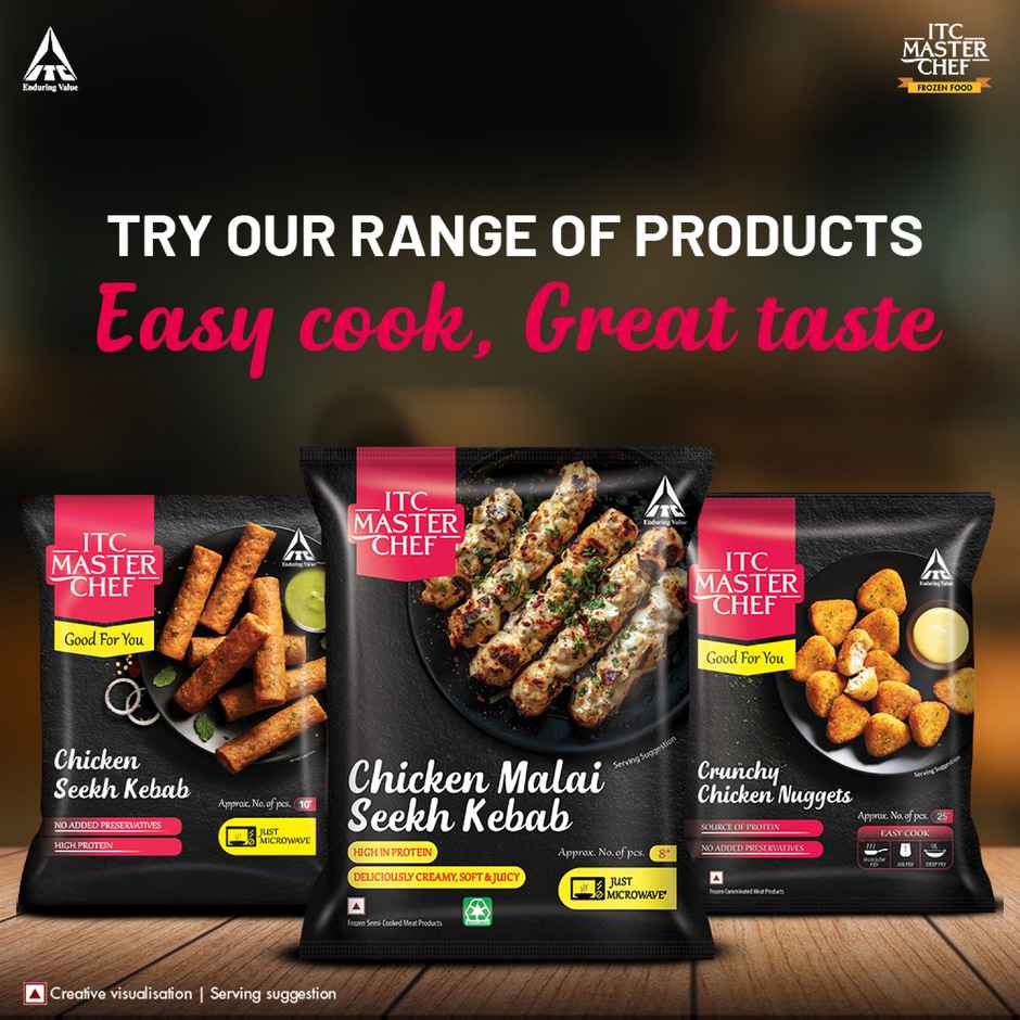 ITC Master Chef Chicken Malai Seekh Kebab | High in Protein | No Added preservatives