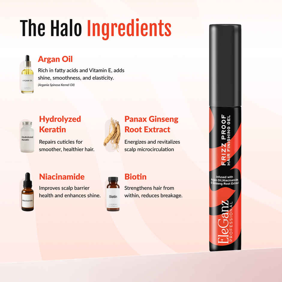 EleGanz Professional Frizz Proof Hair Finishing Gel Stick with Niacinamides | Flyaways & Baby Hairs