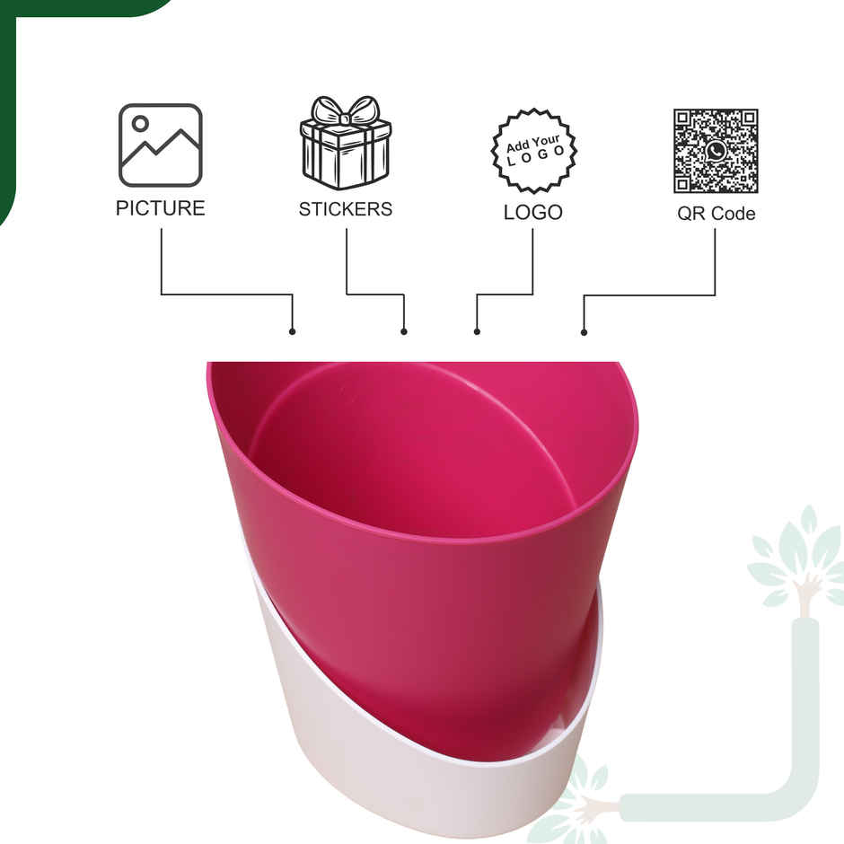 Yoursplants Atlantis - 4 Inch Pink Pot | Pack Of 1
