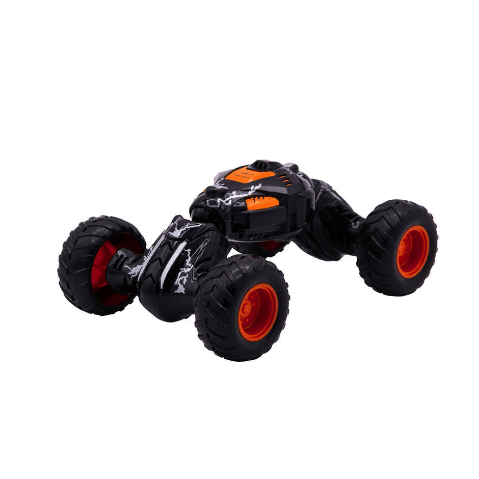 SEEDO No Battery Mechanical and Friction Power Pull Back Twisting Stunt | Black