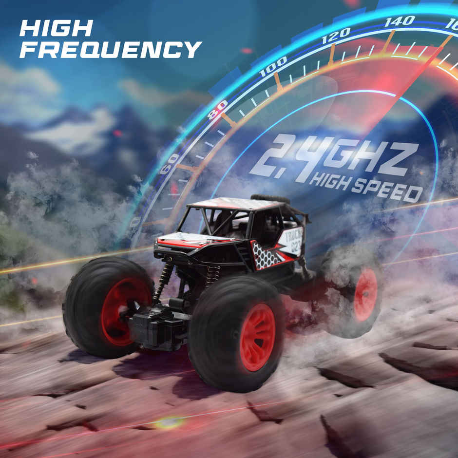 SEEDO Remote Control Car 1:18 , 2.4 GHz, Type-C Rechargeable, Fast Speed Rock Crawler | Red