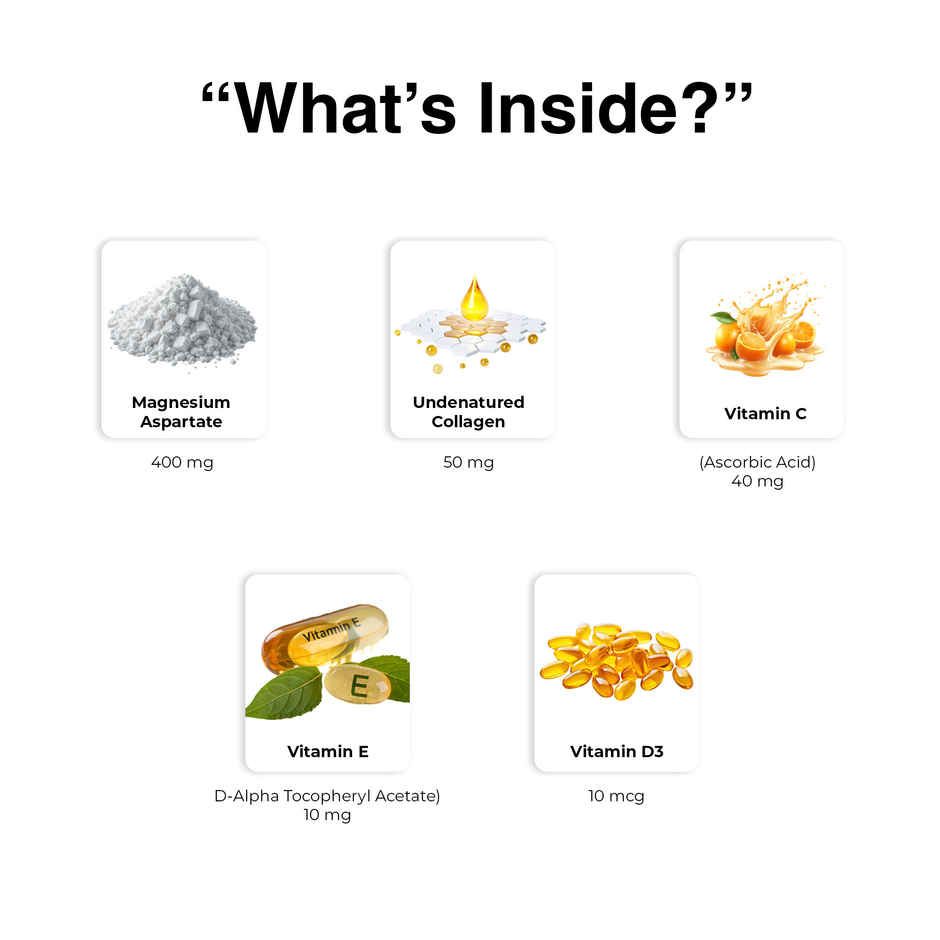 OYB Bone & Joint Support for Strong Bones, Flexible Joints & Easy Mobility | 30 Tablets