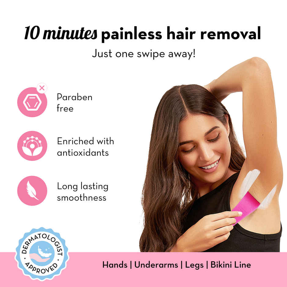 Plush Hair Removal Cream For Women With Aloe Vera & Natural Honey For All Skin Types