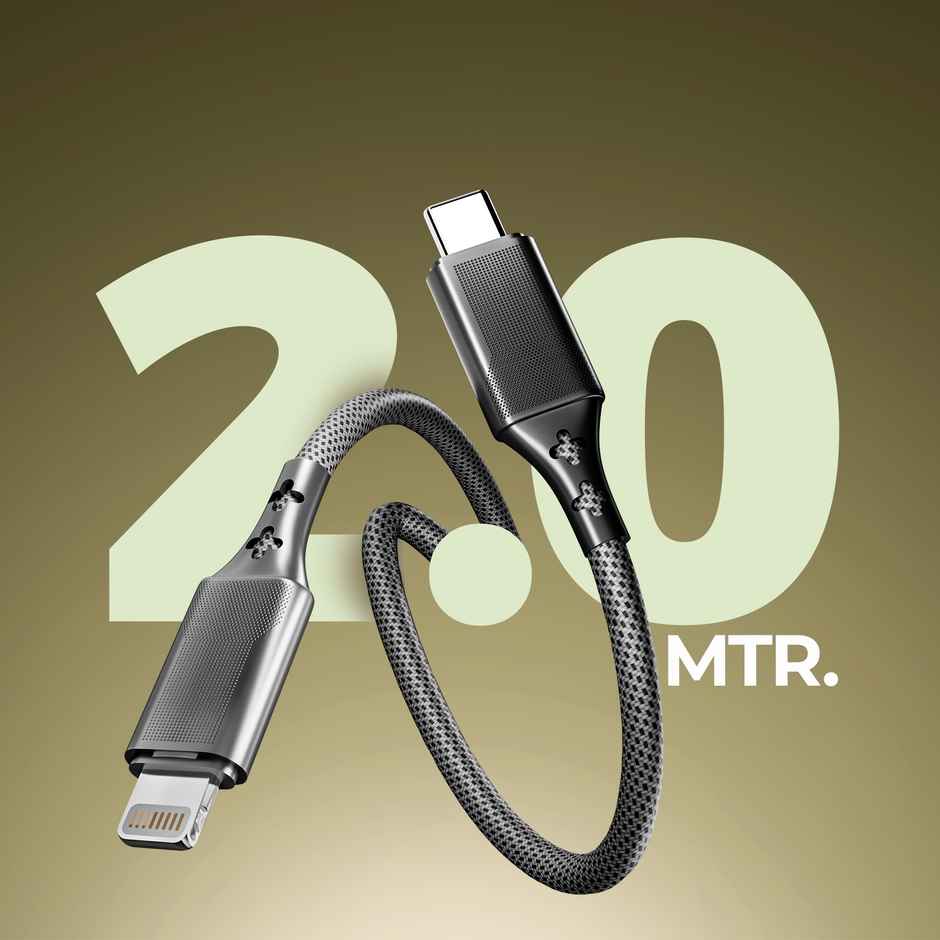 UBON 2mtr 27W Fast charging Type C to Lightening Braided Cable
