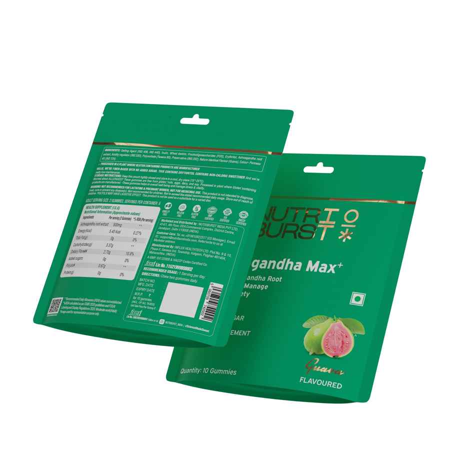 Nutriburst Ashwagandha Max Gummies For Stress Management