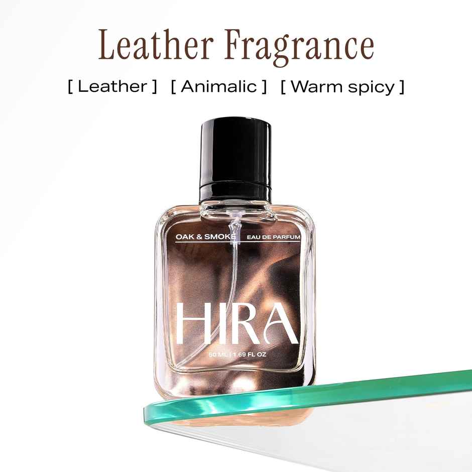 HIRA Oak & Smoke Eau De Perfume For Men | Leather & Cardamom Notes