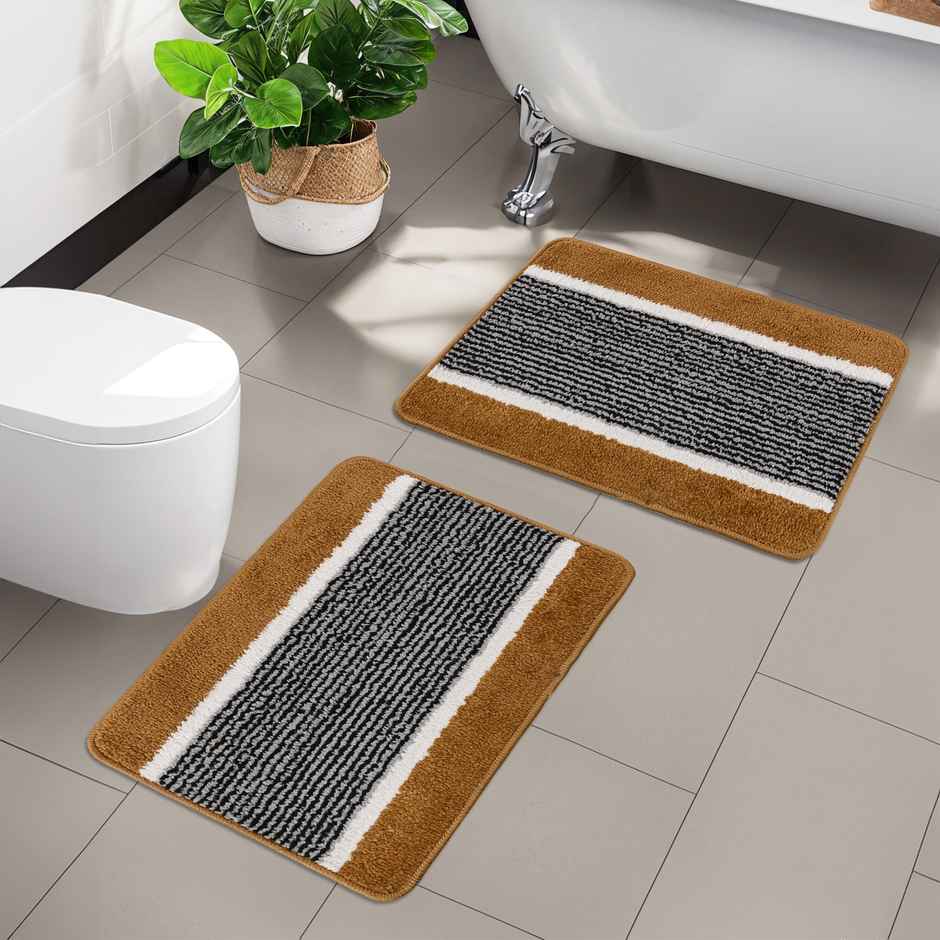 Kuber Water-Absorbent Door Mats 16x24 Inch | Micro Wings Lining | Golden