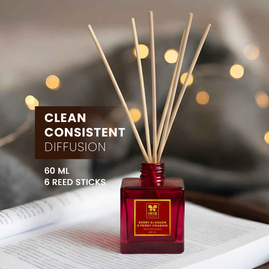 IRIS Reed Diffuser Set | Floral & Fruity Fragrance | Lasts More than 30 Days