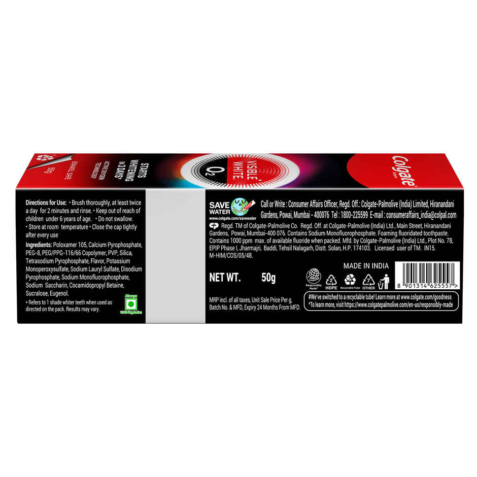 Colgate Visible White O2 Teeth Whitening Toothpaste
