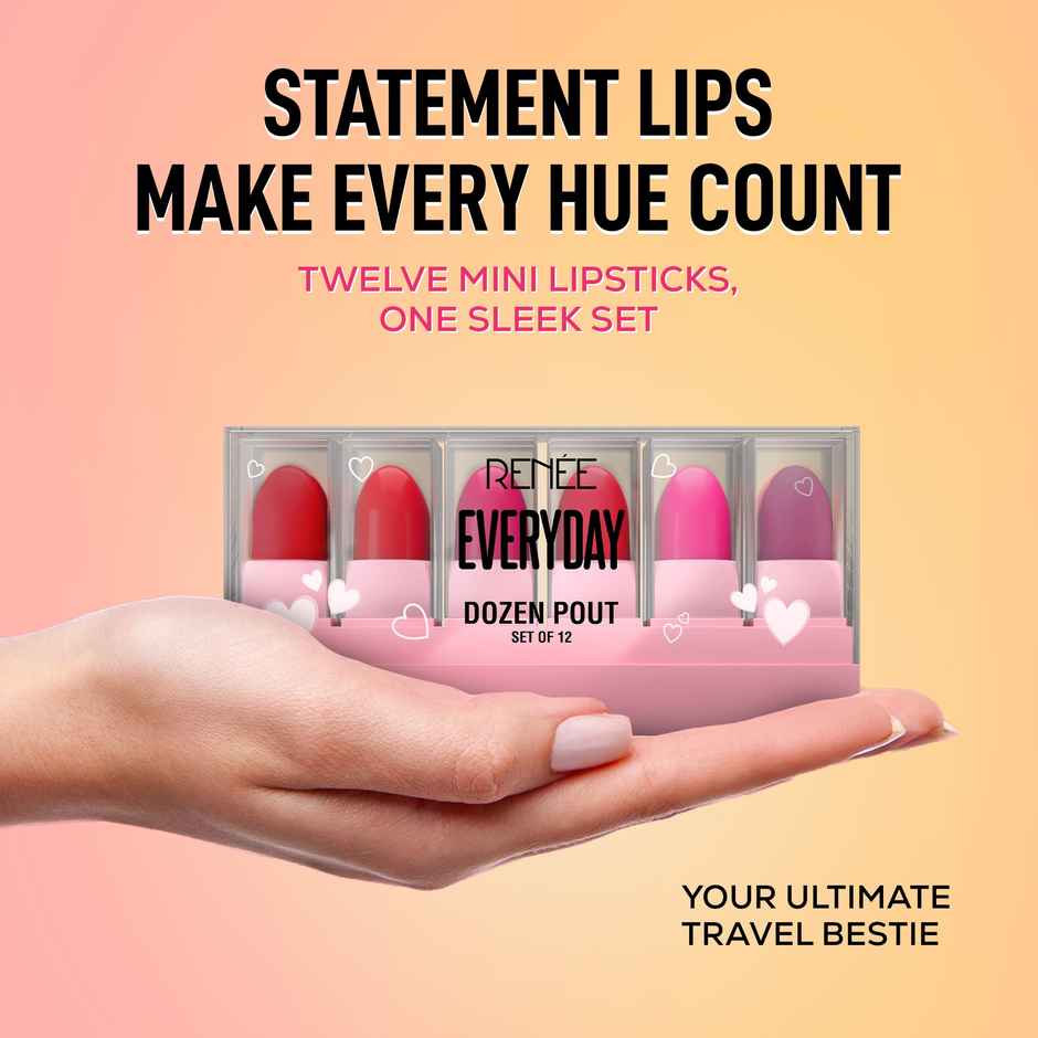 RENEE Everyday Dozen Pout Set Lipsticks