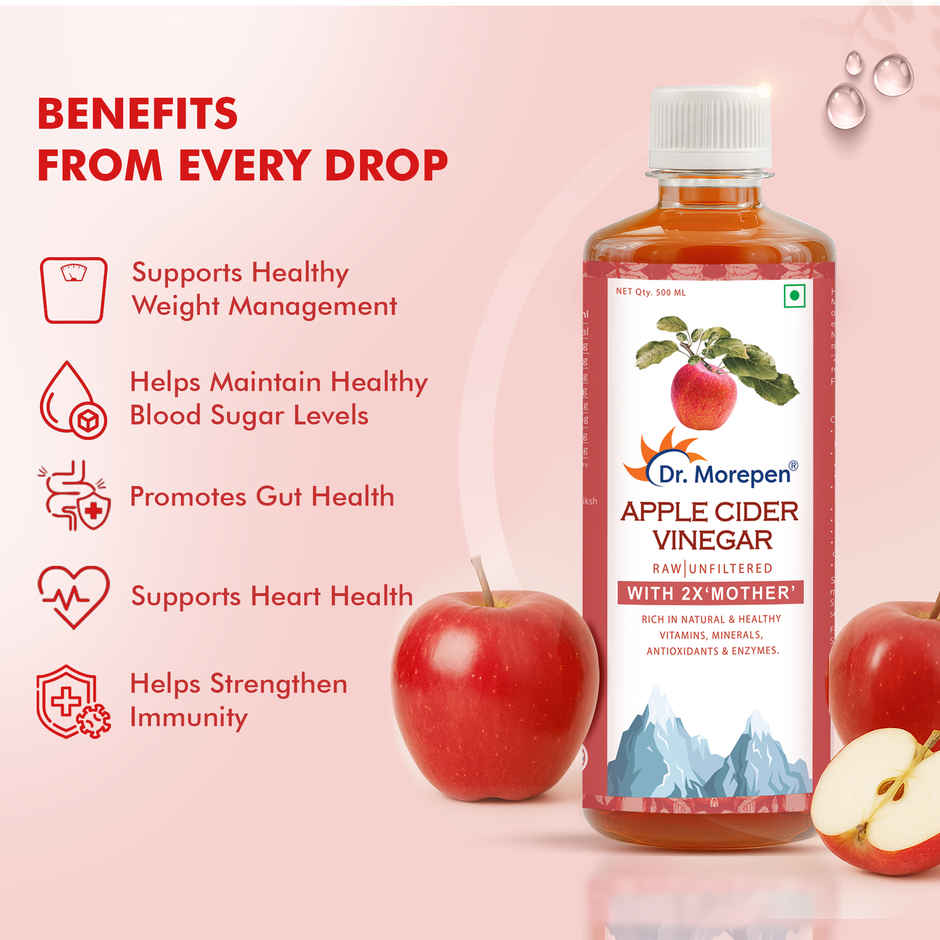 Dr. Morepen Apple Cider Vinegar with Vitamins & Minerals Helps in Weight Loss