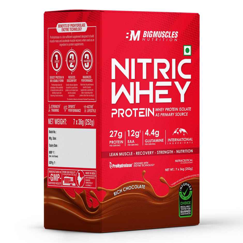 Bigmuscles Nutrition Nitric Whey Travel Pack (7 Servings)