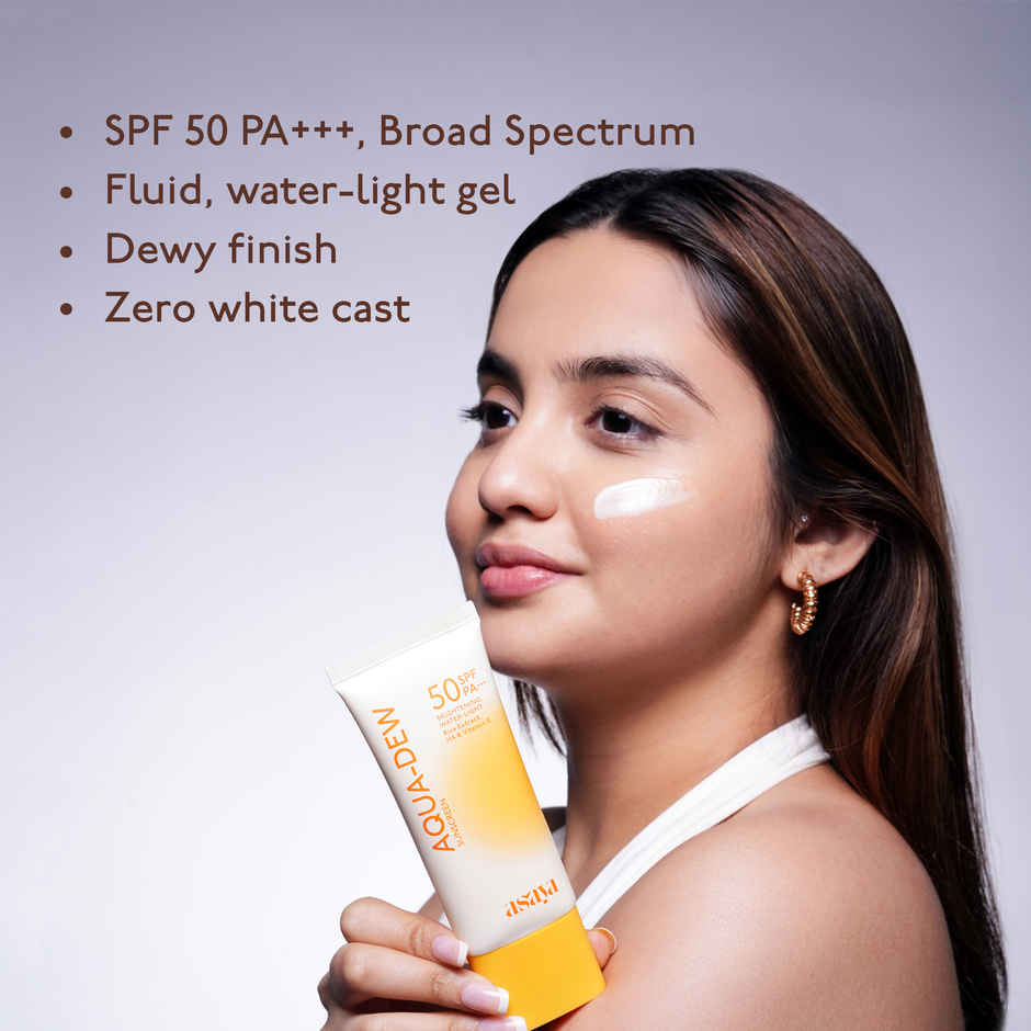 Asaya In-Vivo Tested Spf 50 Lightweight Dewy Water Sunscreen |  Vitamin E,  No White Cast