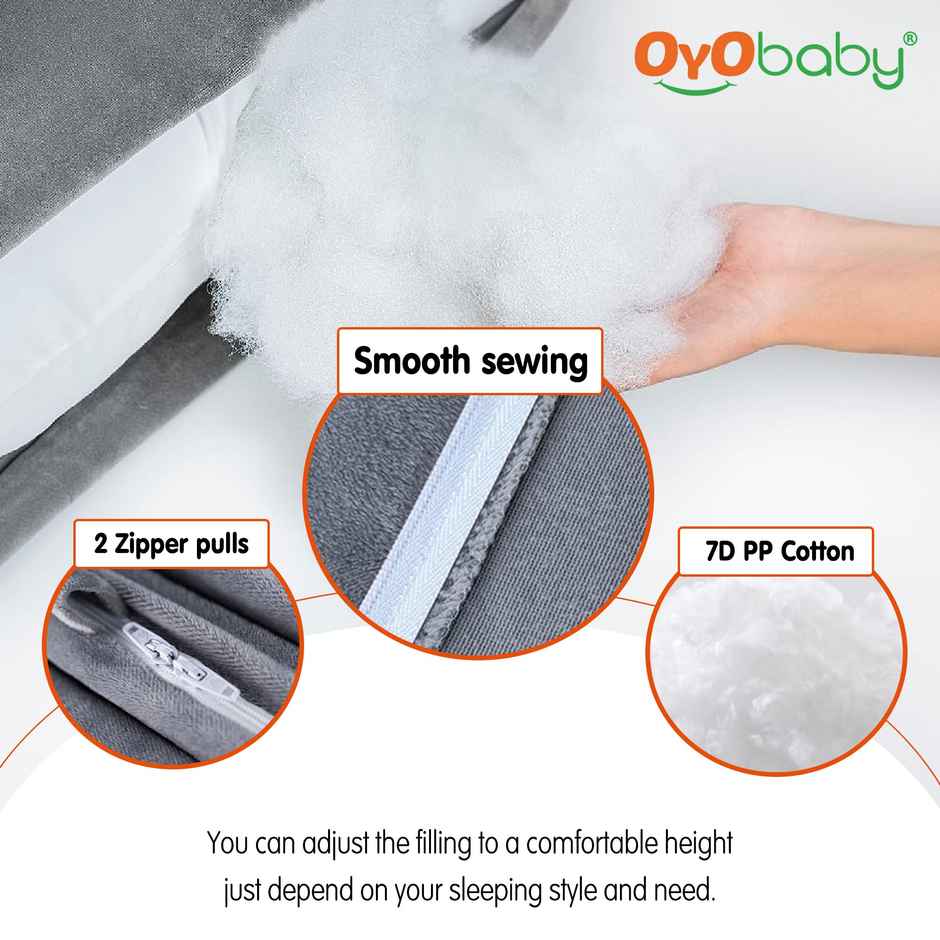 Oyo Baby Maternity Pillows For Sleeping, Comfort J-Shape Pillow Velvet Maroon