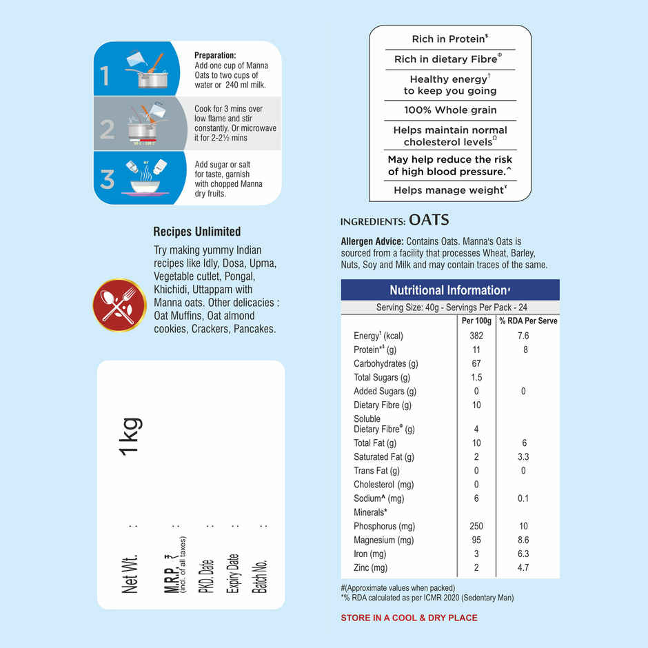 Manna Oats Pouch