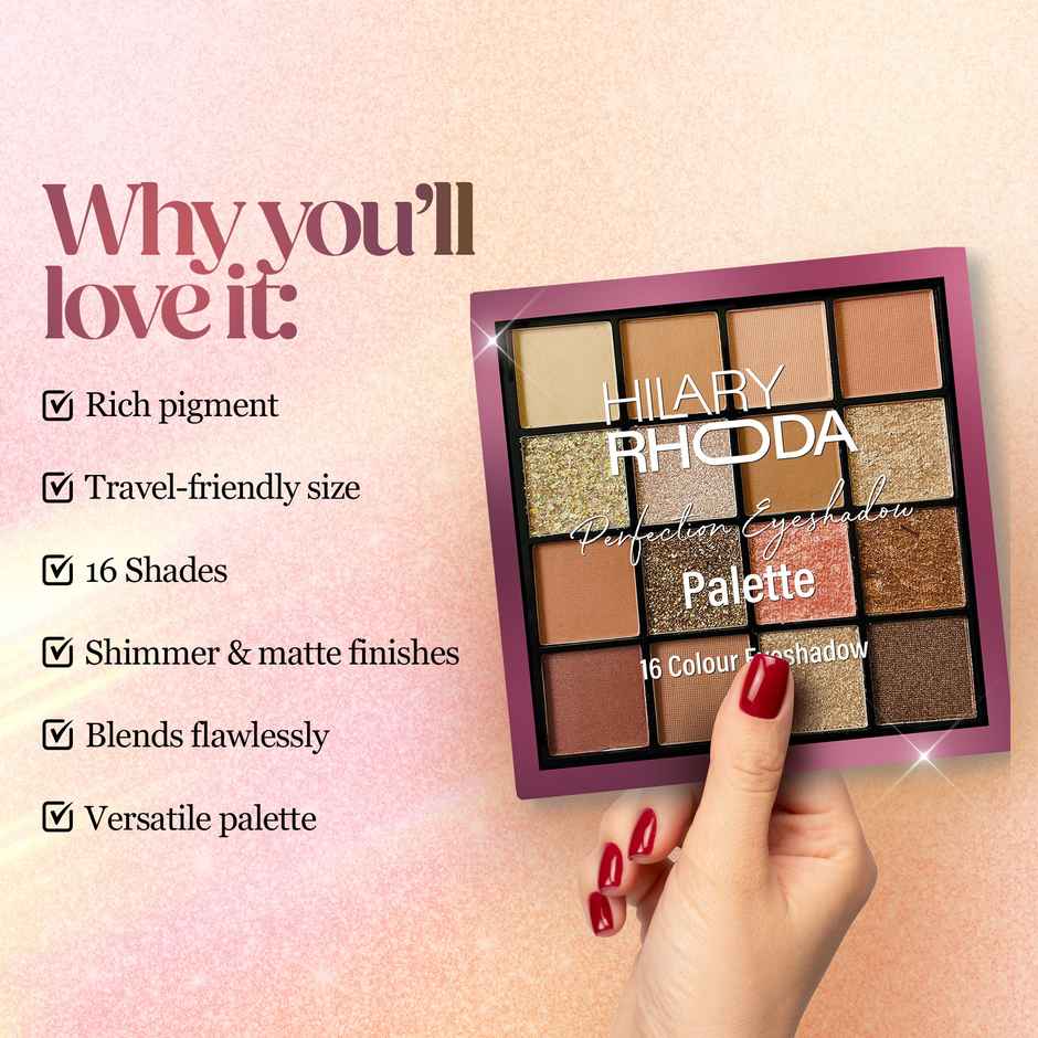 Hilary Rhoda Perfection Eyeshadow Palette | Highly Pigmented Eyeshadow Palette | Shade 3