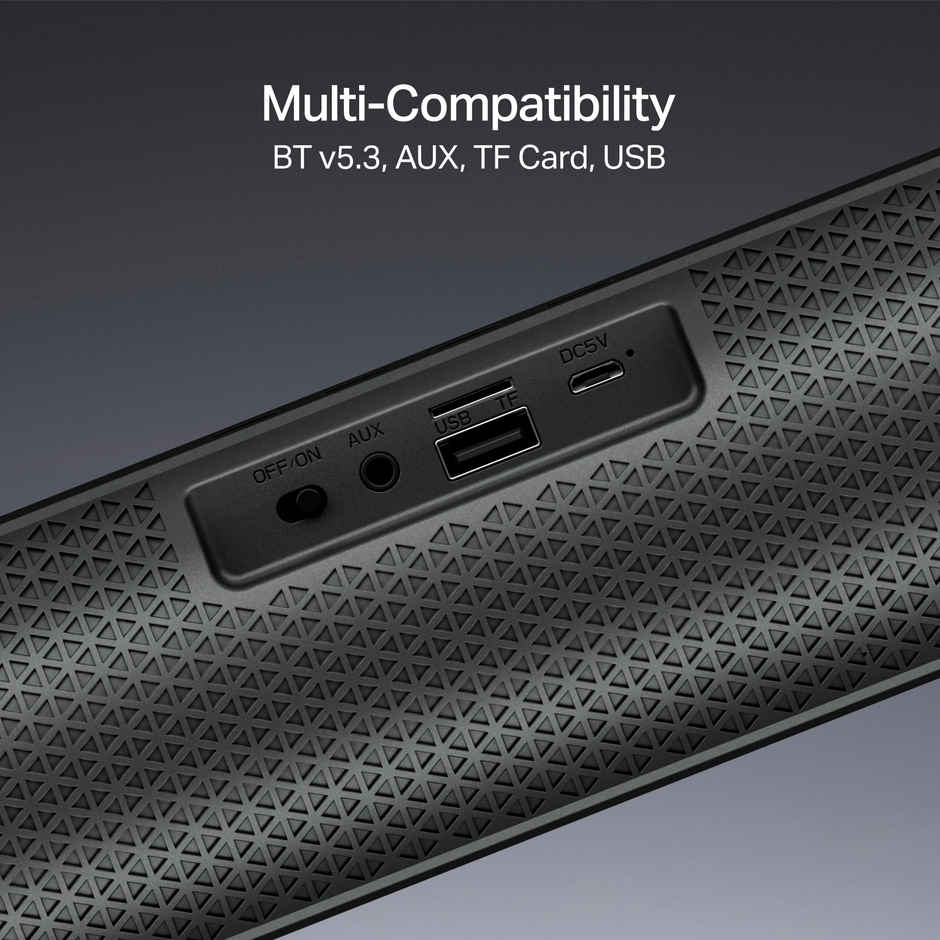 boAt Aavante Bar 485 BT Soundbar 10 W RMS Signature Sound |Bluetooth v5.3 Speaker - Premium Black