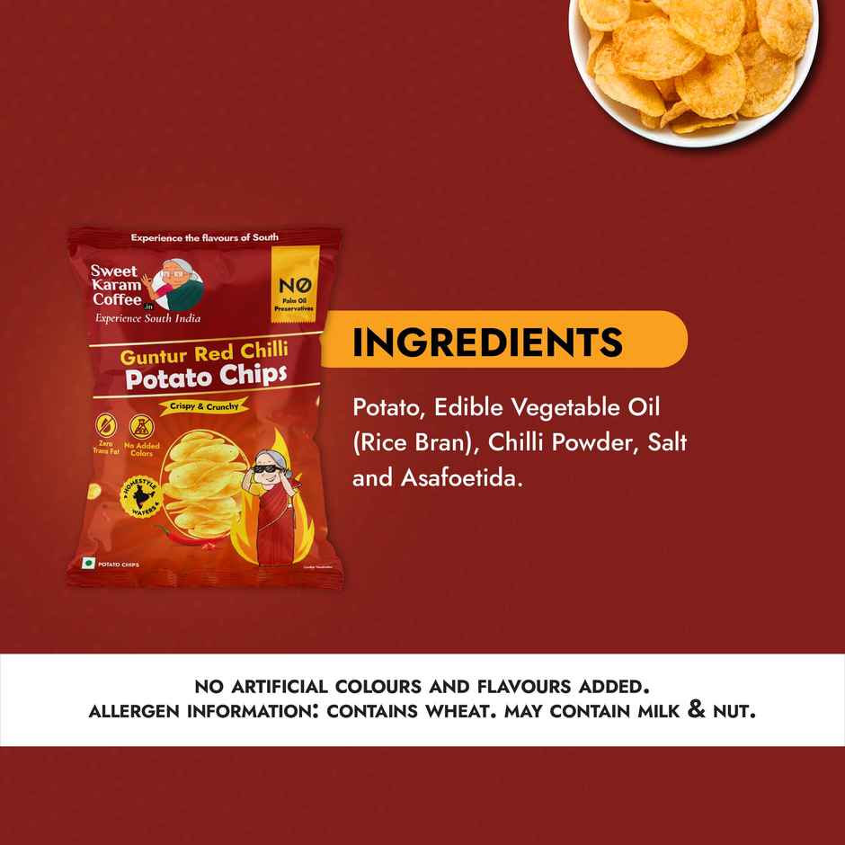 Sweet Karam Coffee | No Palm Oil Potato Chips | Guntur Red Chilli