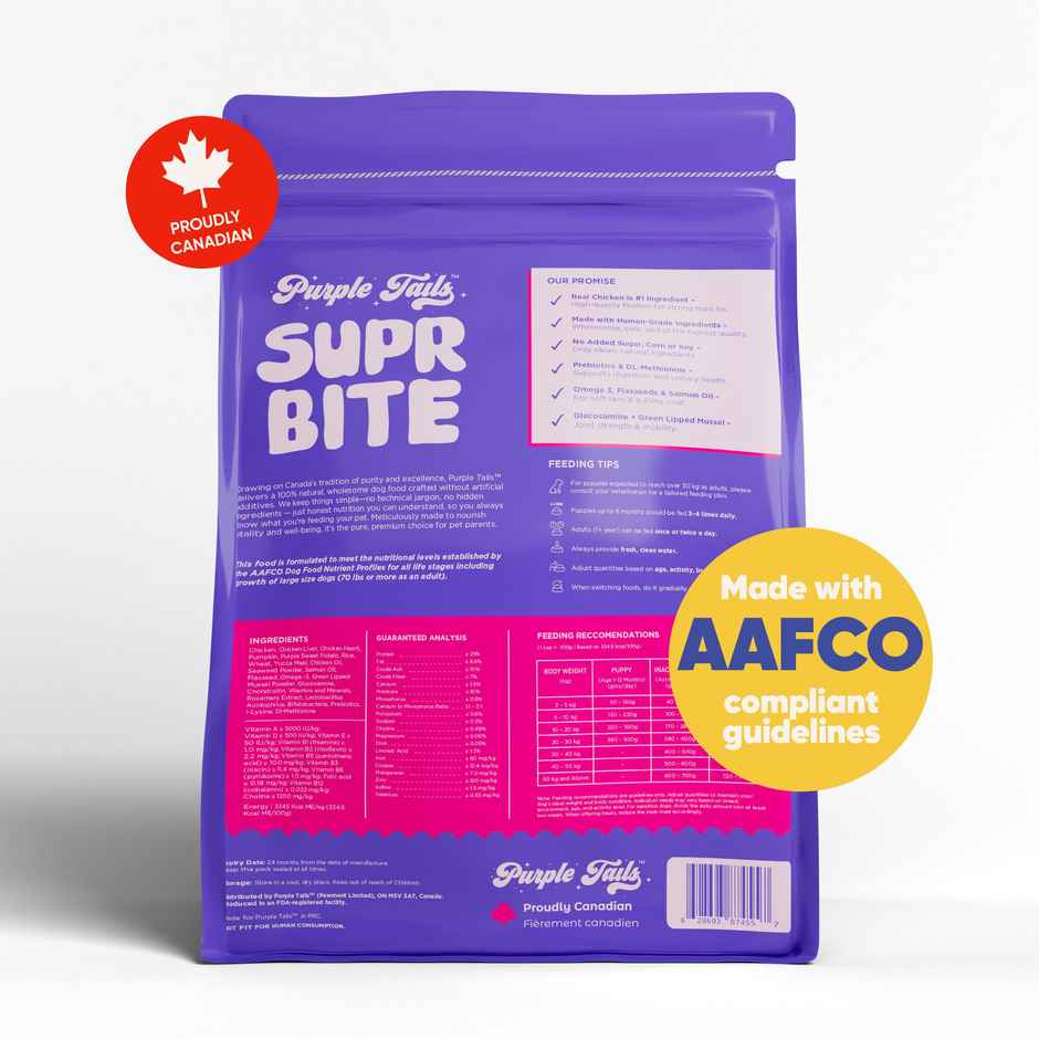 Purple Tails High Protein Dry Dog Food | Adult & Puppy