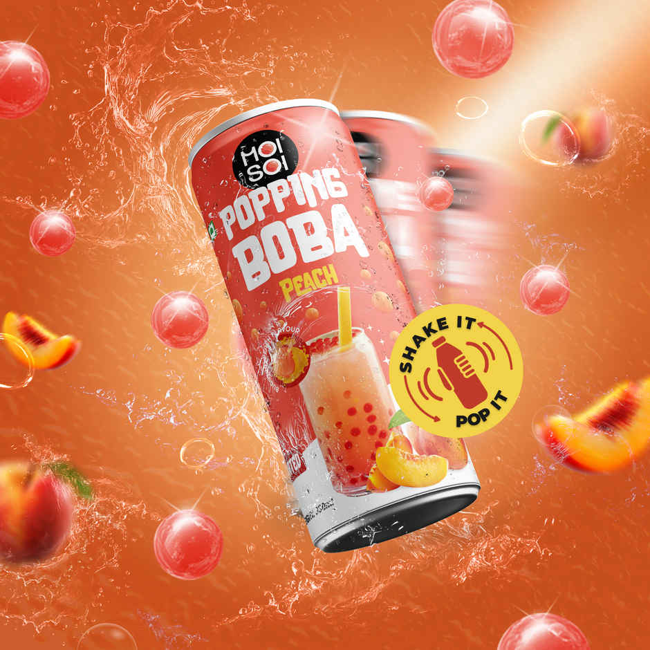 Moi Soi Popping Boba With Peach Fruit Drink