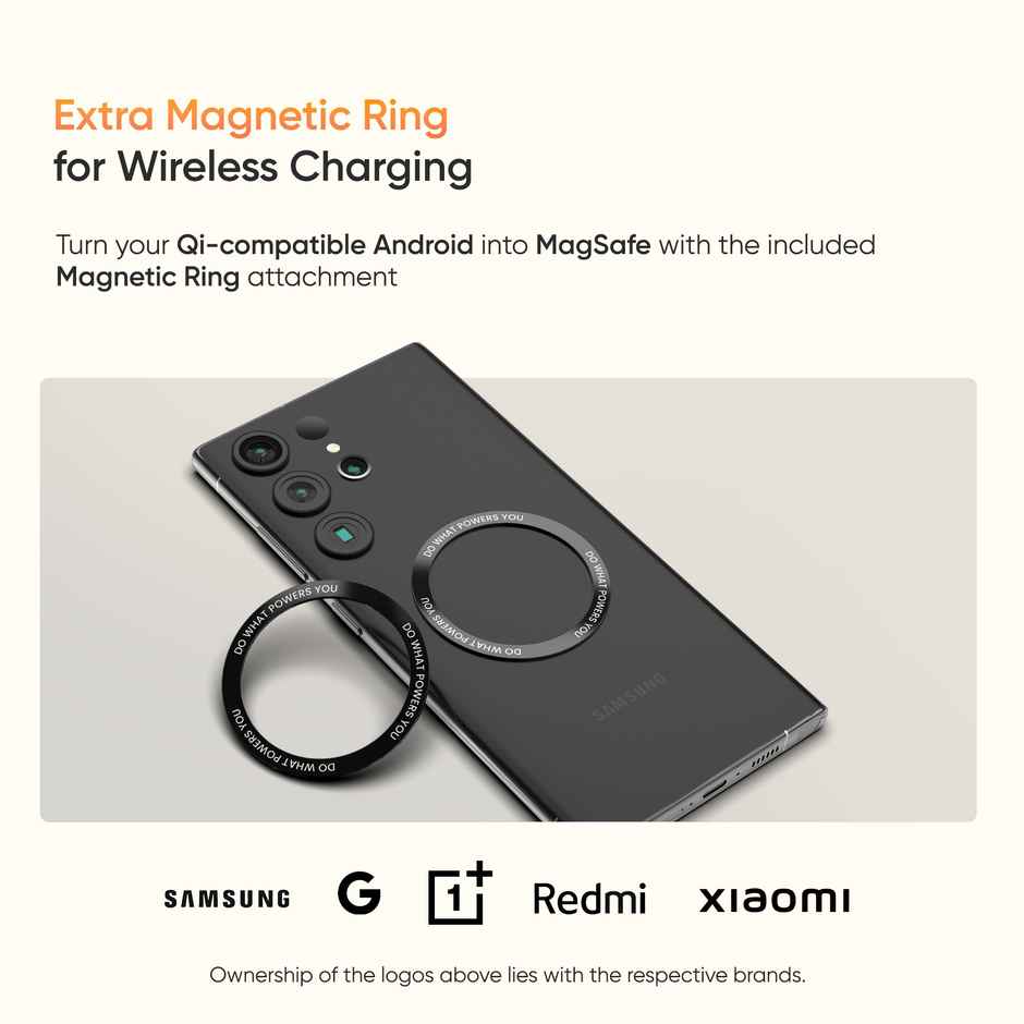 Ambrane 10000 mAh Magsafe Fast Wireless Charging Power Bank for All Qi Enabled Devices (Prime, Blue)