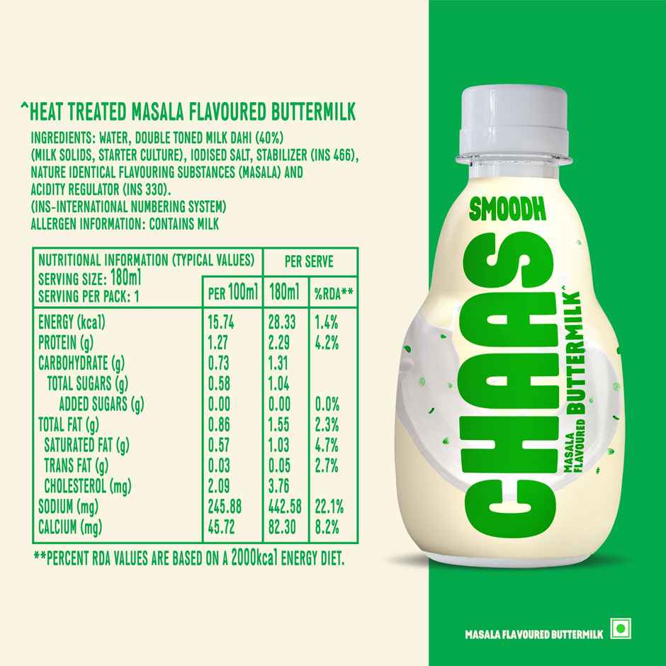 Smoodh Chaas Masala Flavoured Buttermilk Pet