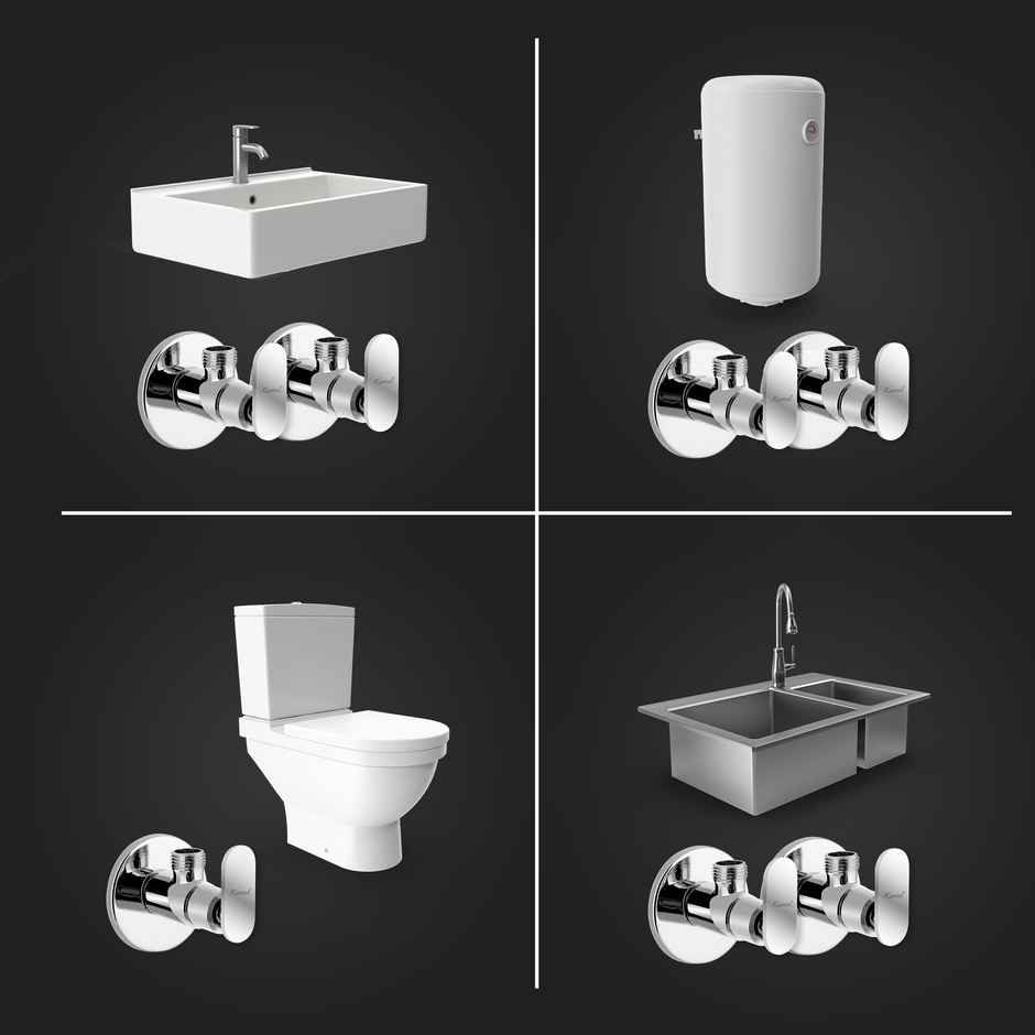 Kamal Angle Cock - Galaxy | Set Of 2 | Glx-2313-S2 Angle Cock Faucet