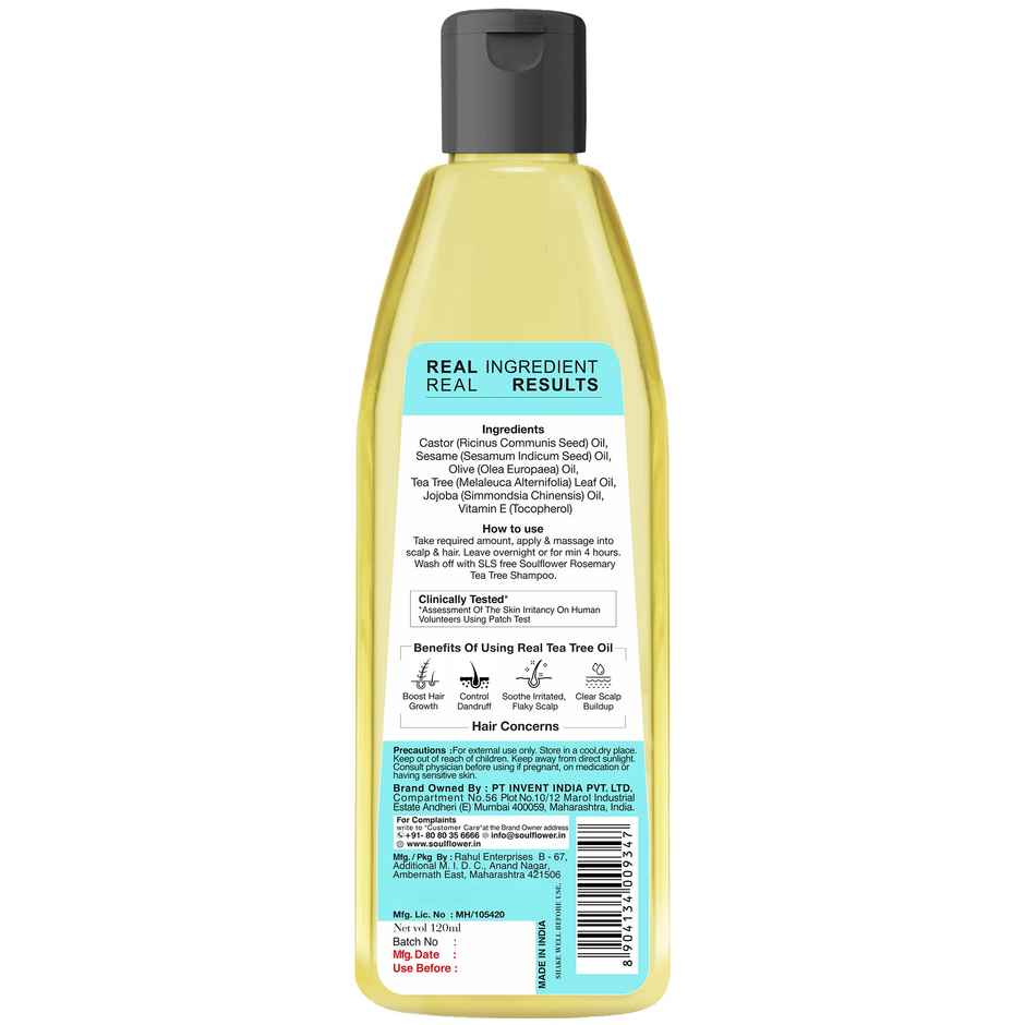 Soulflower Tea Tree Scalp and Anti Dandruff Hair Oil