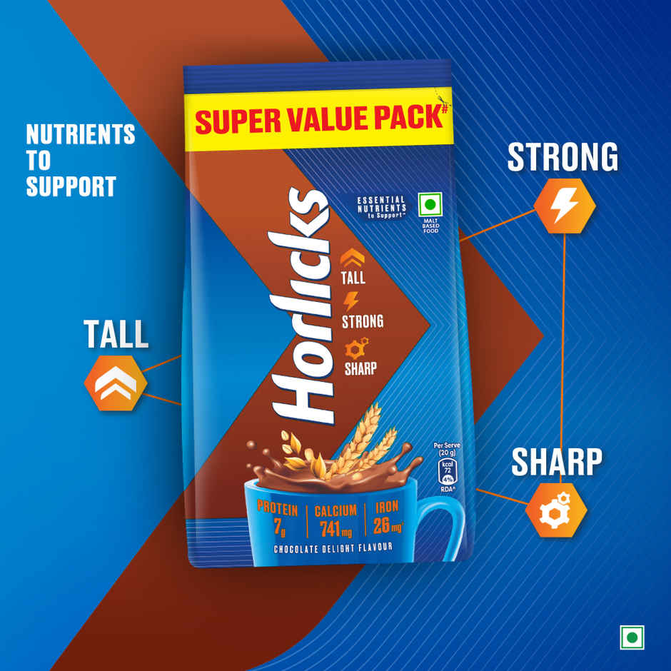Horlicks Chocolate Drink Mix | For 5+ years Kids