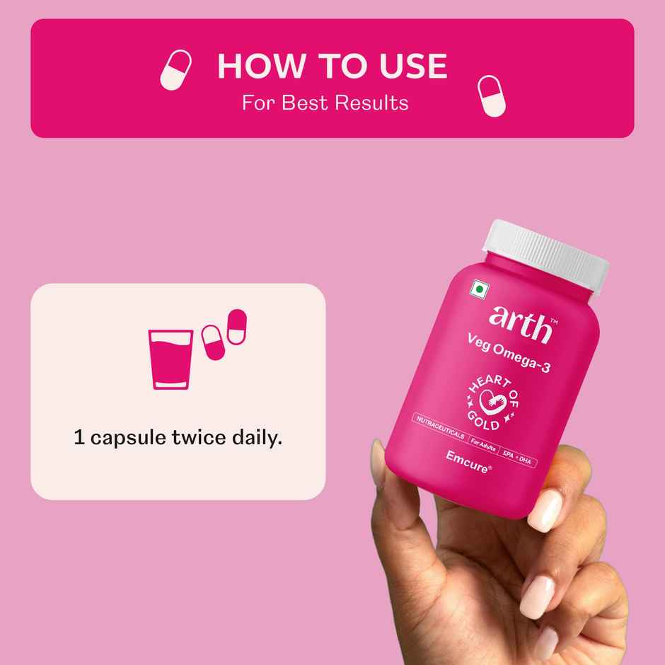 Arth By Emcure Heart Health Supplement | Omega 3 for Cardiovascular & Cholesterol Care