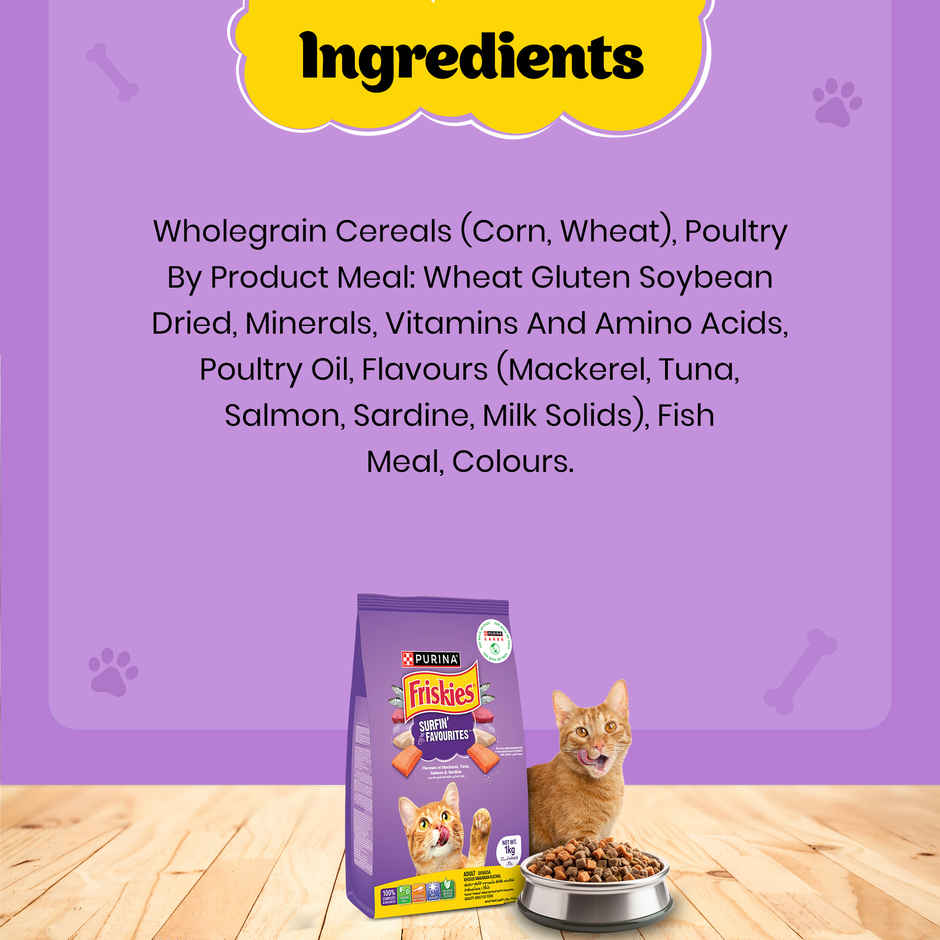 Purina Friskies Surfin | Cat Food - Mackerel Tuna Salmon & Sardine Flavours