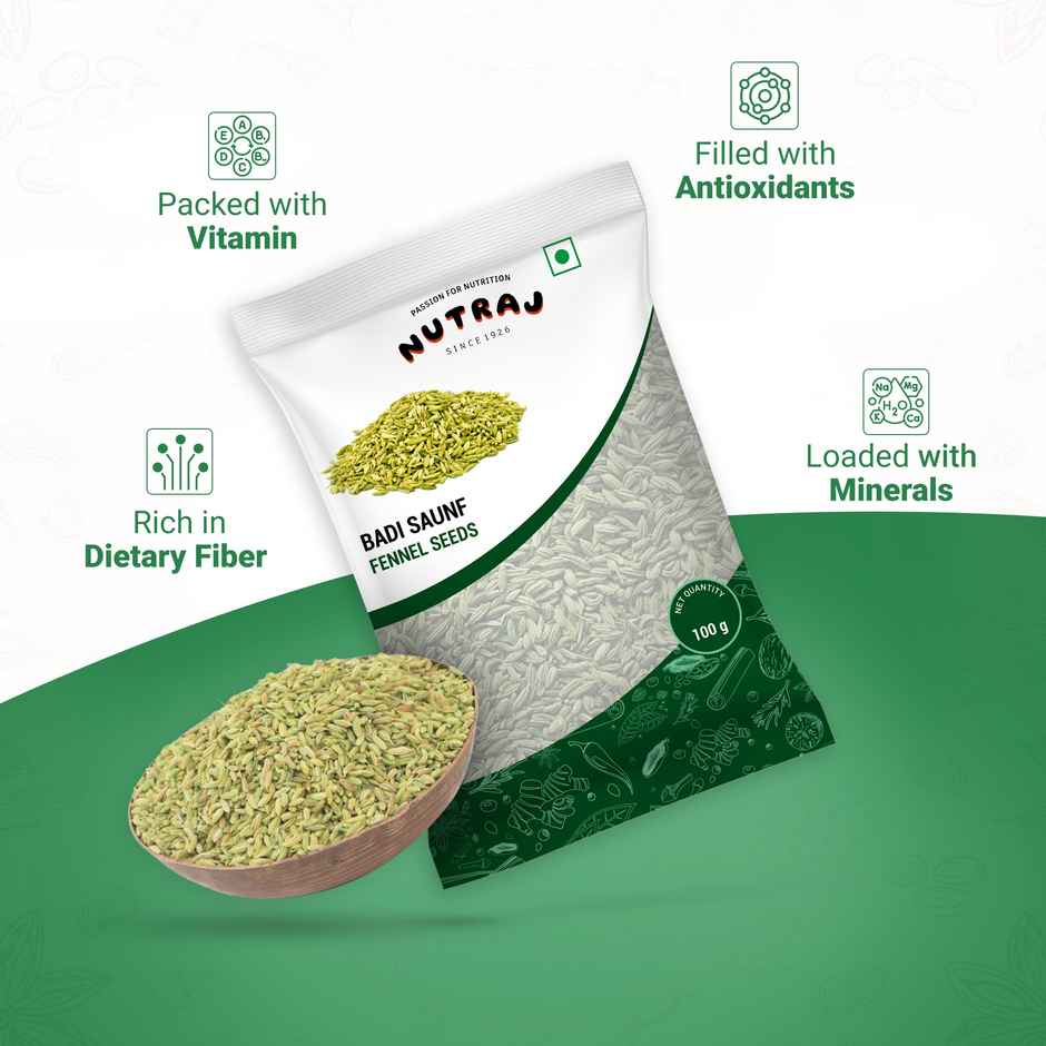 Nutraj Classic Badi Saunf (Fennel Seeds) - Pouch