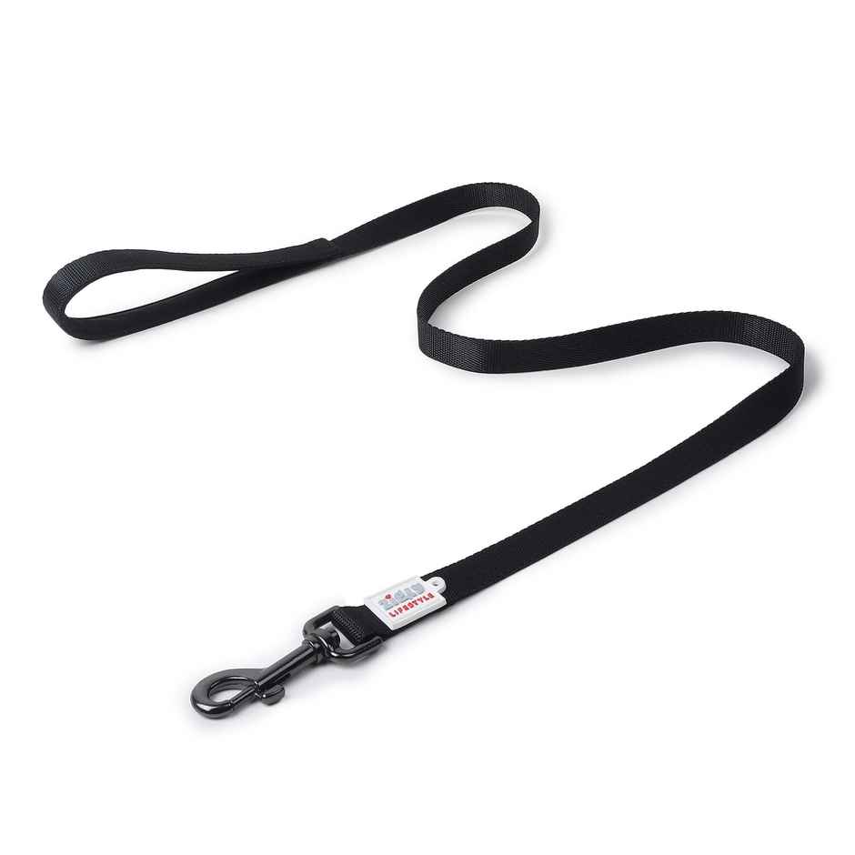 Zigly Padded Dog Leash | Suitable for Puppy & Adult Dogs | All Breeds | Black - M