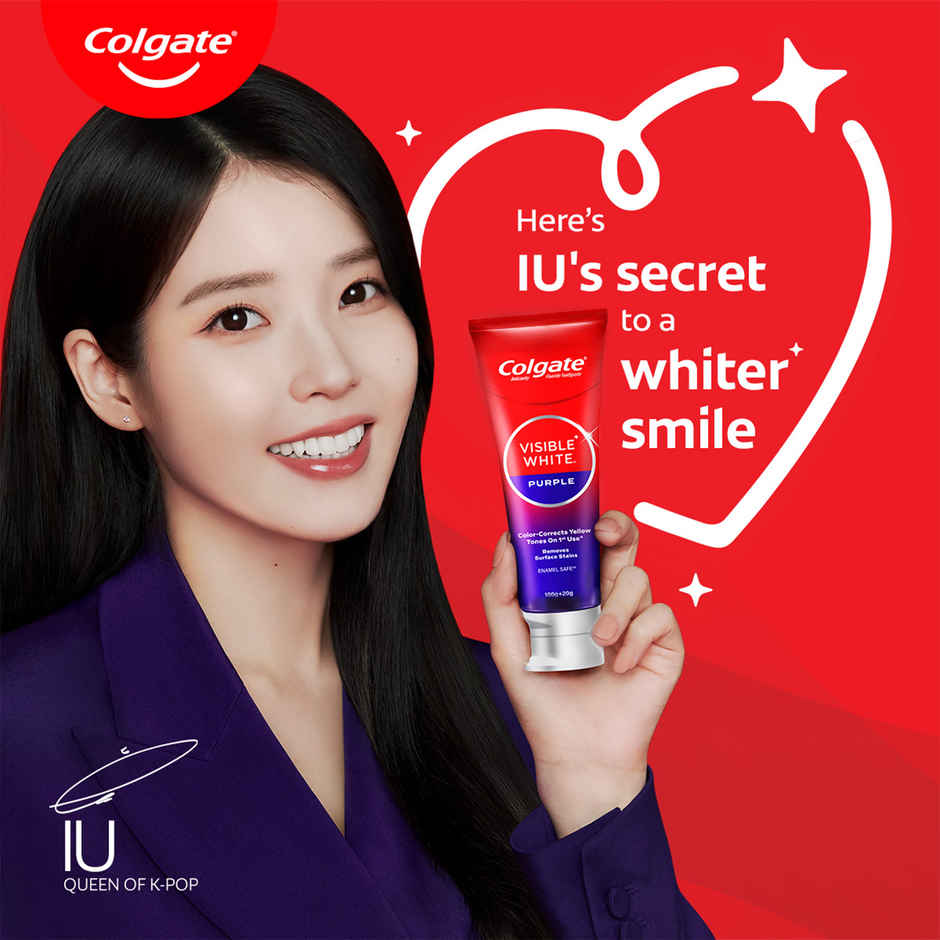 Colgate Visible White Purple Special Edition Kit with IU | Signed Gratitude Journal & Tote Bag