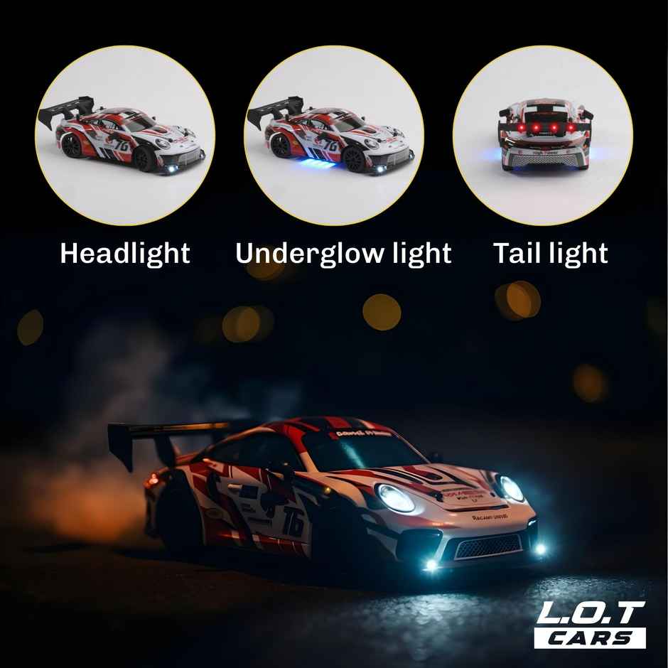 Legend Of Toys Ghost RC Drift Car 20km/h | LED Lights | Long-Range | Flexible Shell | Burnout Red