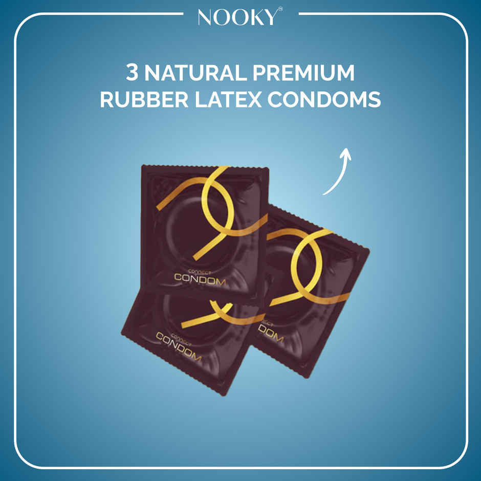 Nooky CONNECT 3 in 1 Intimacy Condom Kit Condom Chocolate and Play Dice