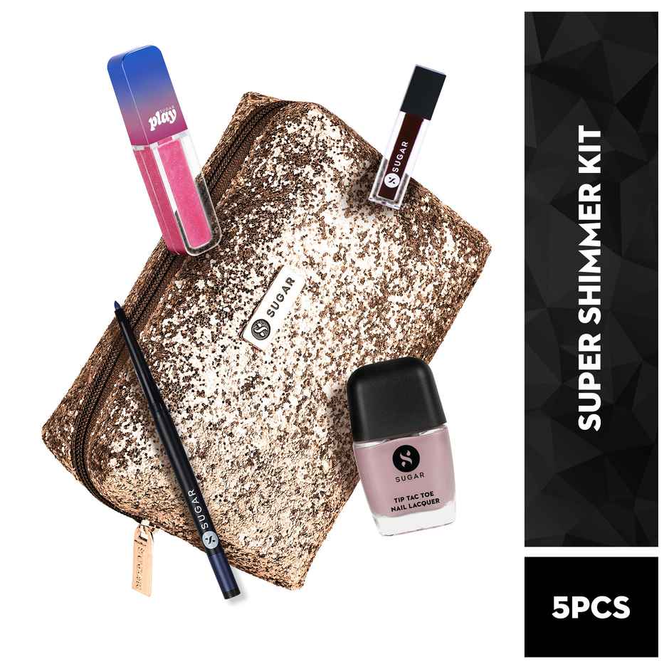 SUGAR Cosmetics Super Shimmer Kit | Pack of 5 | Glitter Nail Set