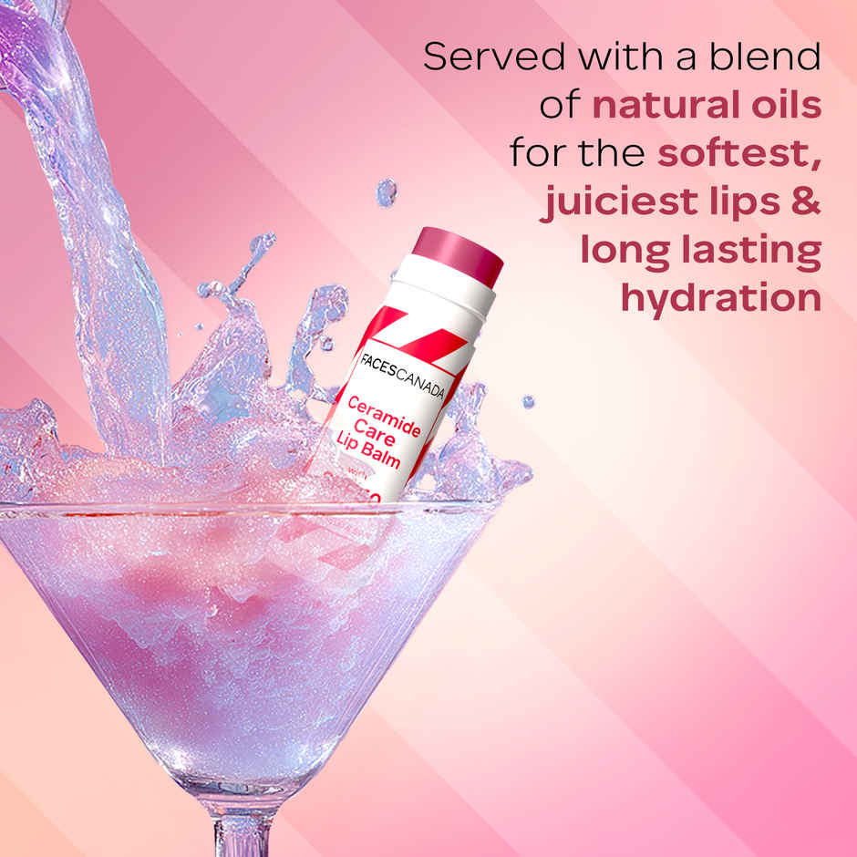 FACES CANADA Ceramide Care Lip Balm | SPF 50 |Hydrates Dry & Chapped Lips - Watermelon Swirl 03