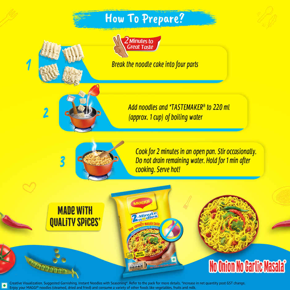 Maggi Masala Noodles No Onion No Garlic Combo