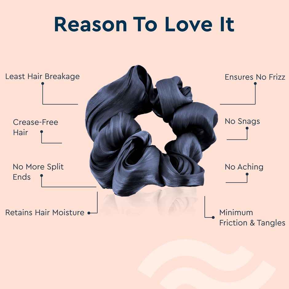 GUBB Satin Scrunchie | Black | Hair Accessory