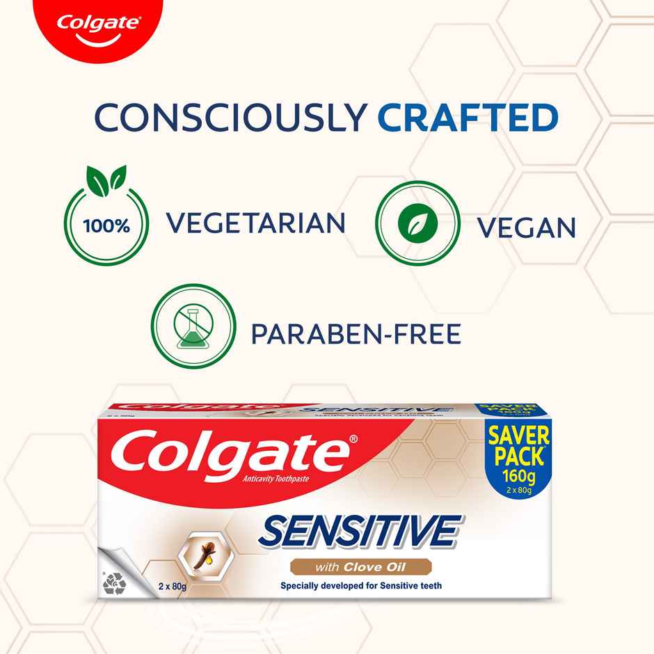 Colgate Sensitive Toothpaste, Everyday Protection With Clove oil for long-term Relief