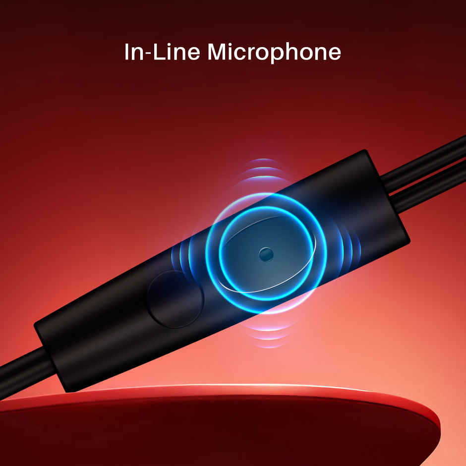 boAt Bassheads 95 Wired Earphones | 10mm Drivers | Signature Sound, In-line Mic | 3.5mm Jack | Black