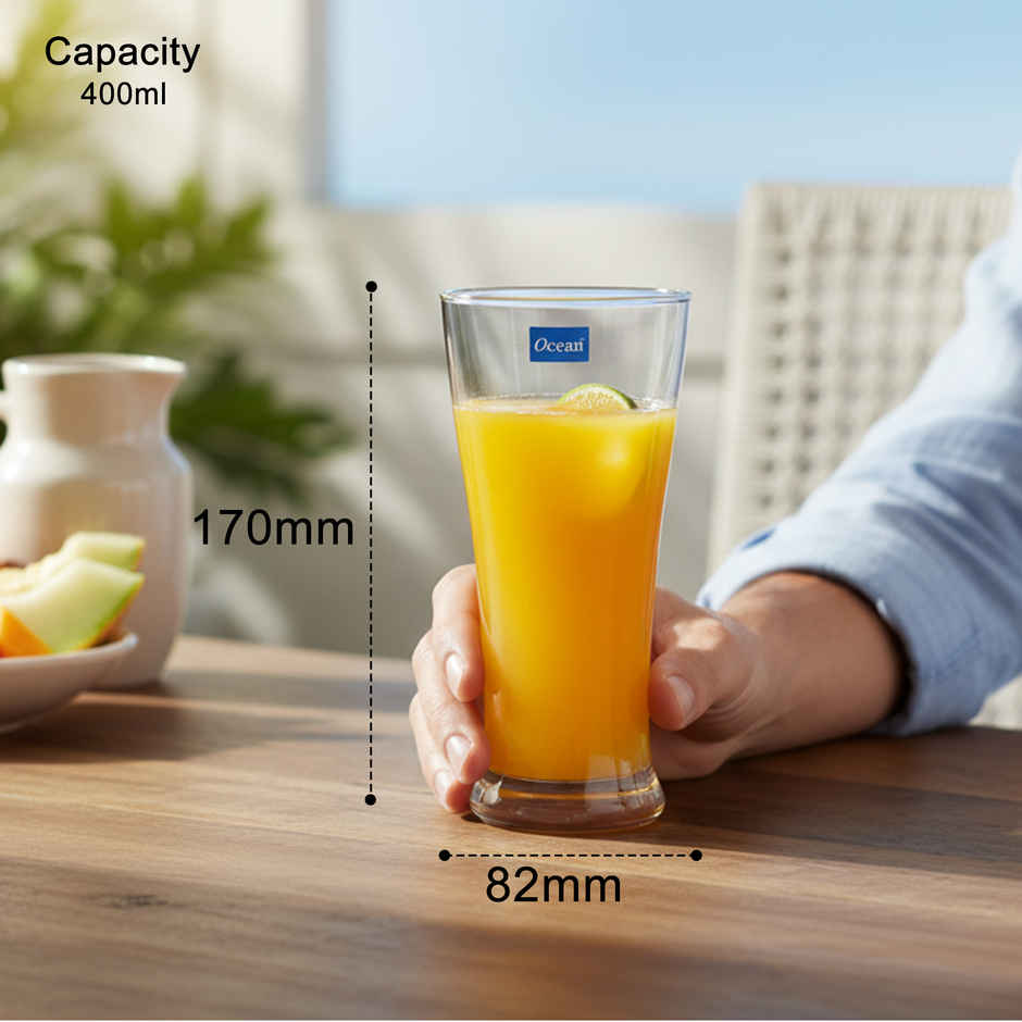 Pilsner Beer Glass | 6 pcs | 400 ml | Ocean Glassware