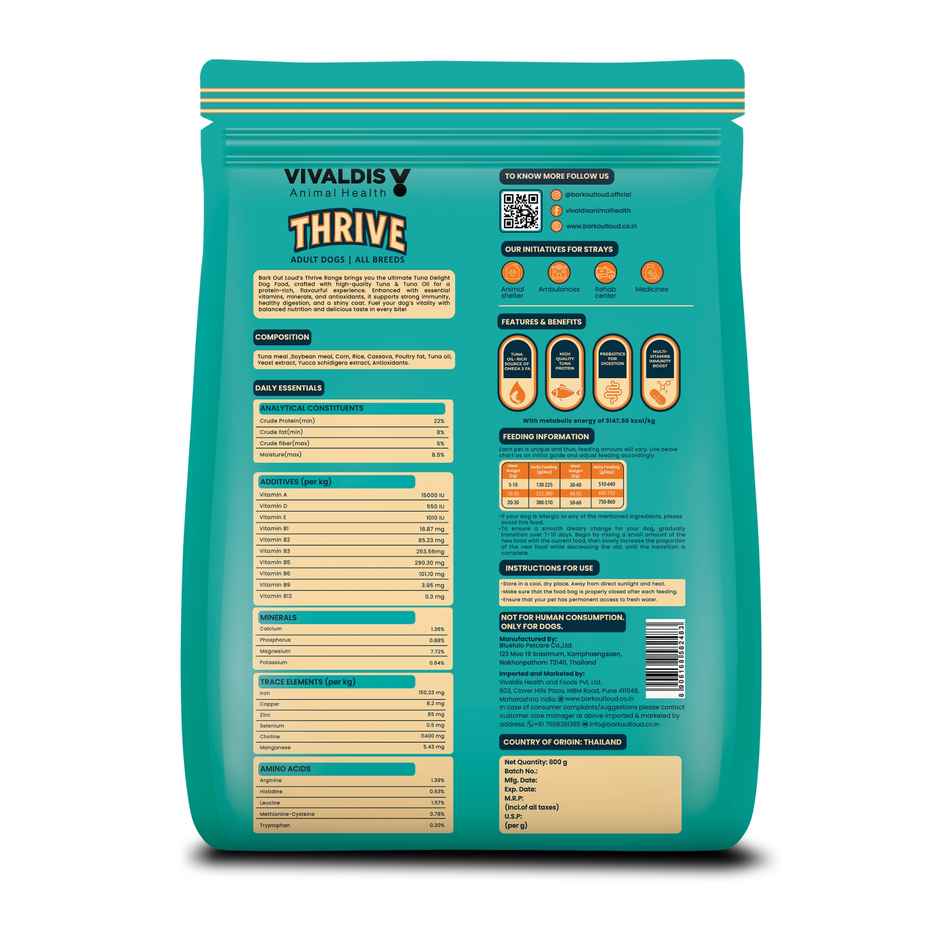 Bark Out Loud | THRIVE Dog Food Tuna Flavor Adult Dogs | All Breeds