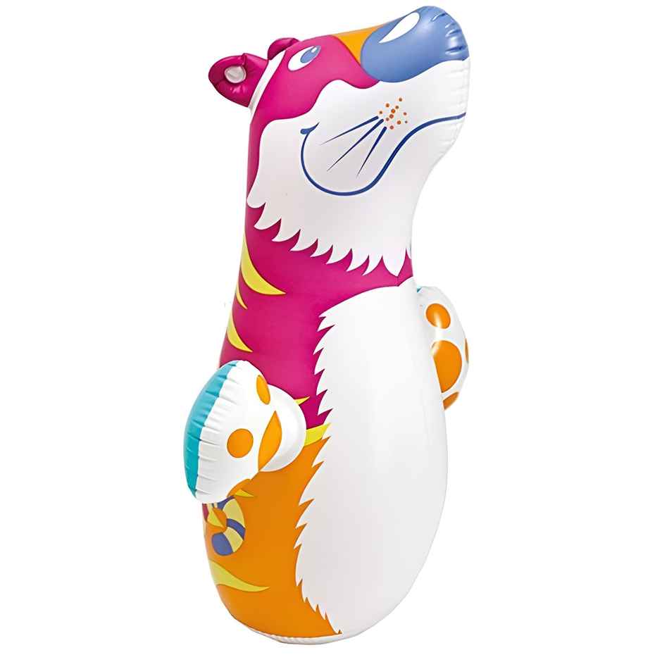 Toyshine Inflatable Hit Me Bop Bag - Boxing Wrestling Tiger Toy for Kids | Yellow