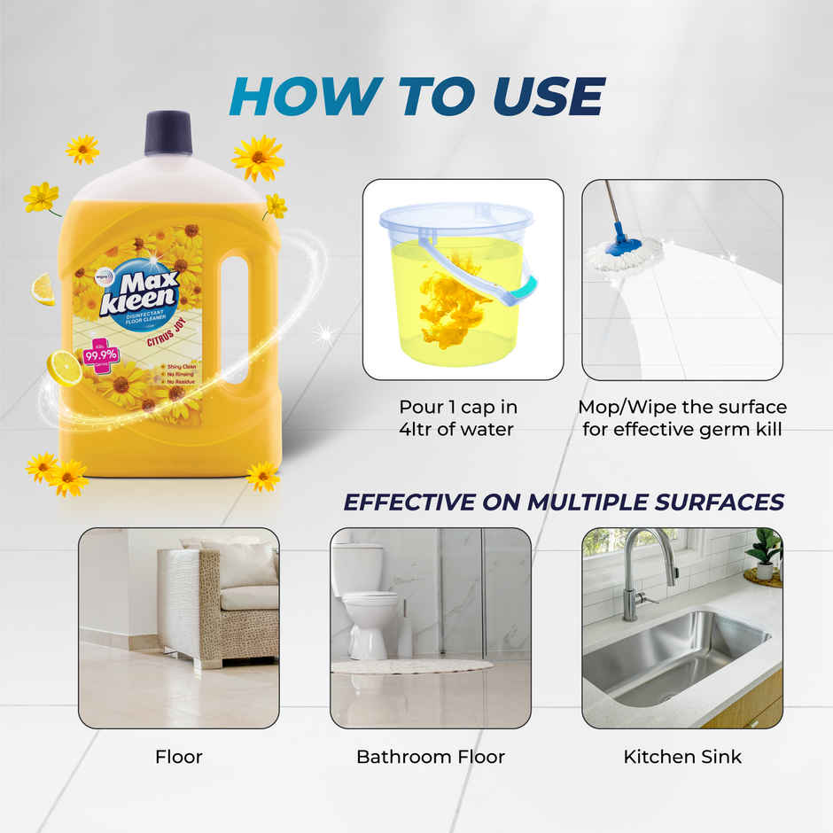Maxkleen Citrus Joy Disinfectant Floor Cleaner | Can