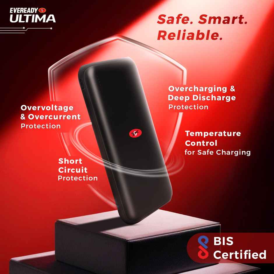 Eveready Ultima 10000 mAh Regular | Power Bank With Cable and Analog Display - PB01