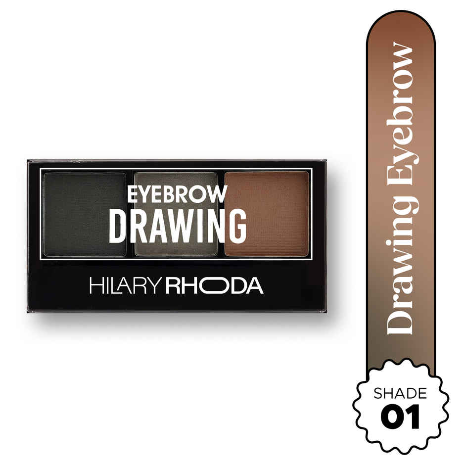 Hilary Rhoda Drawing Eyebrow Palette | Highly Blendable & Waterproof | Shade - 01