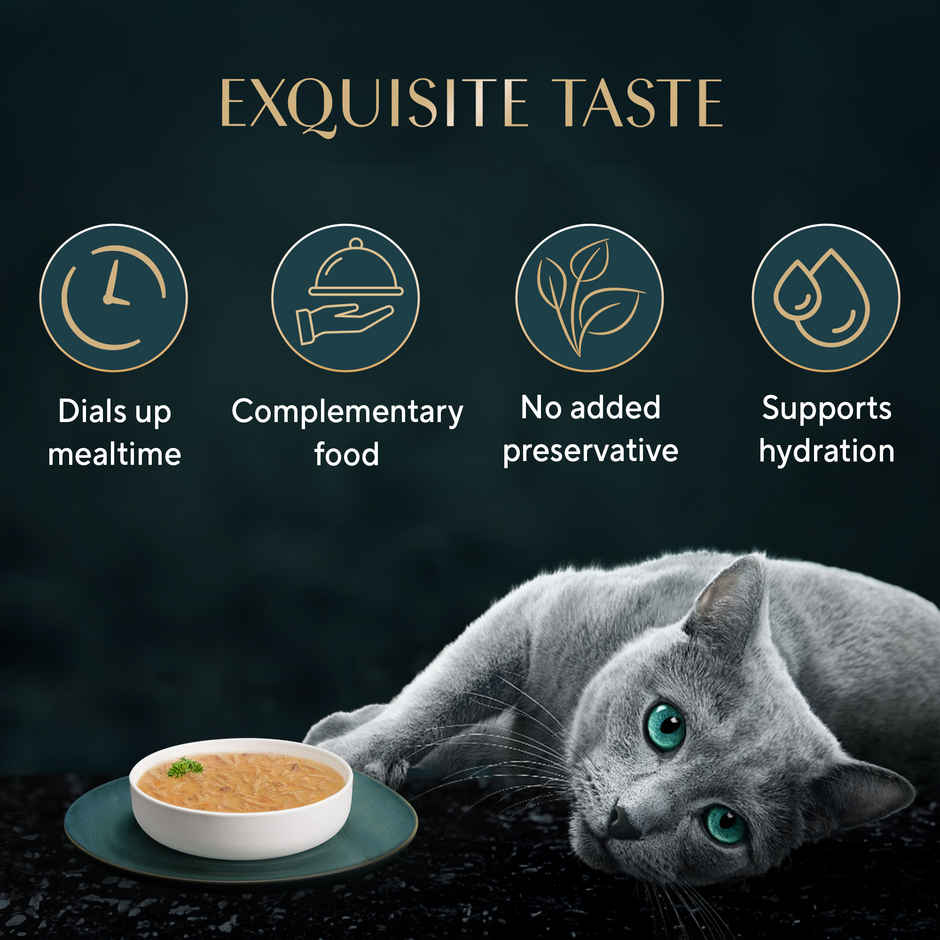 Sheba Soup With Tuna Premium Adult Wet Cat Food | Pouches Irresistible Flavor